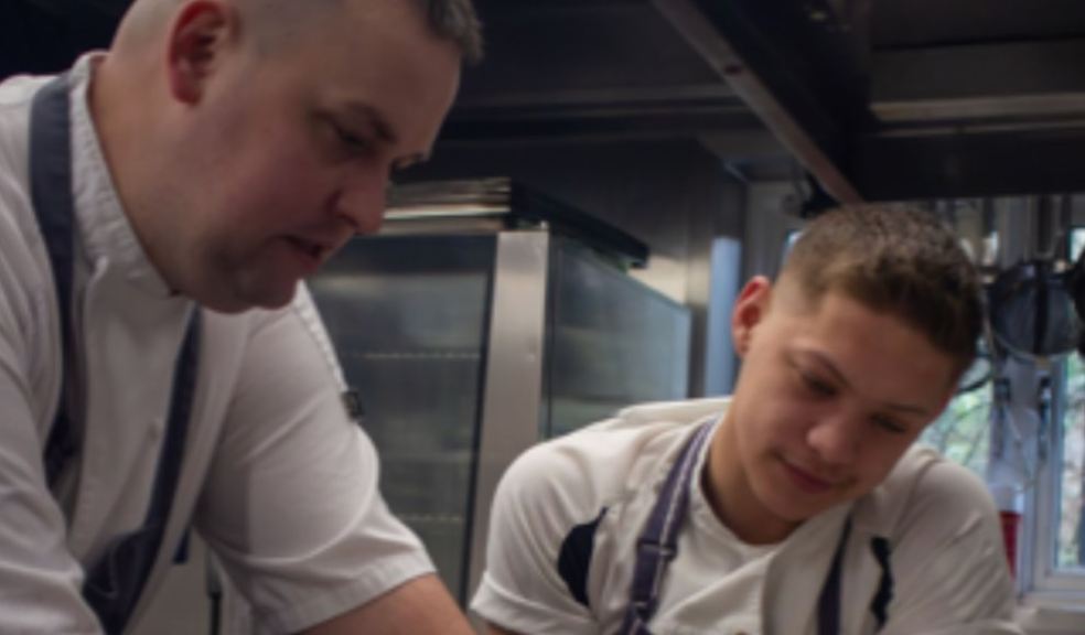 Photo: Jamie Rogers with chef de partie Troy Kibbler copyright Millbrook Inn