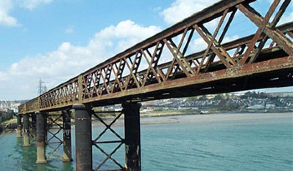 Laira Rail Bridge. Plymouth City Council plans a new pedestrian and cycle scheme under its Plymotion initiative