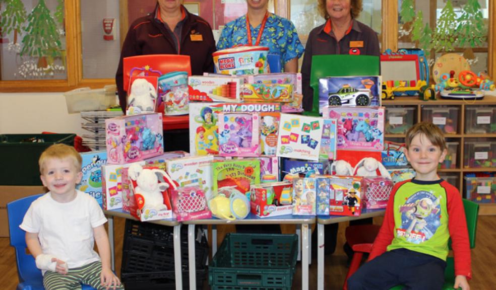 Pictured: Noah Johnstone (3), Grace Evans, Sam Cartwright, Pam Tremayne and Finnian Clark (4)