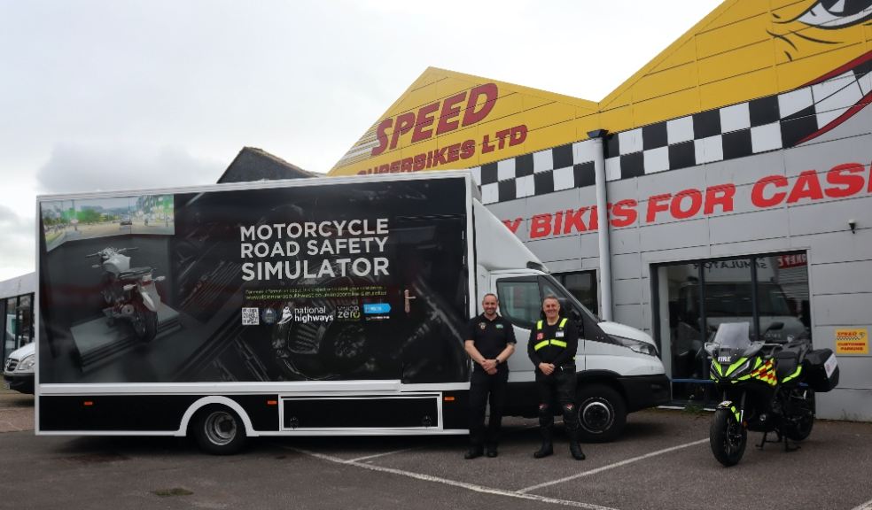 Motorcycle Casualty Reduction Officer at Devon & Cornwall Police Ian Harvey with Road Safety Champion for Motorcycle Intervention at Devon & Somerset Fire and Rescue Service Tony Heywood