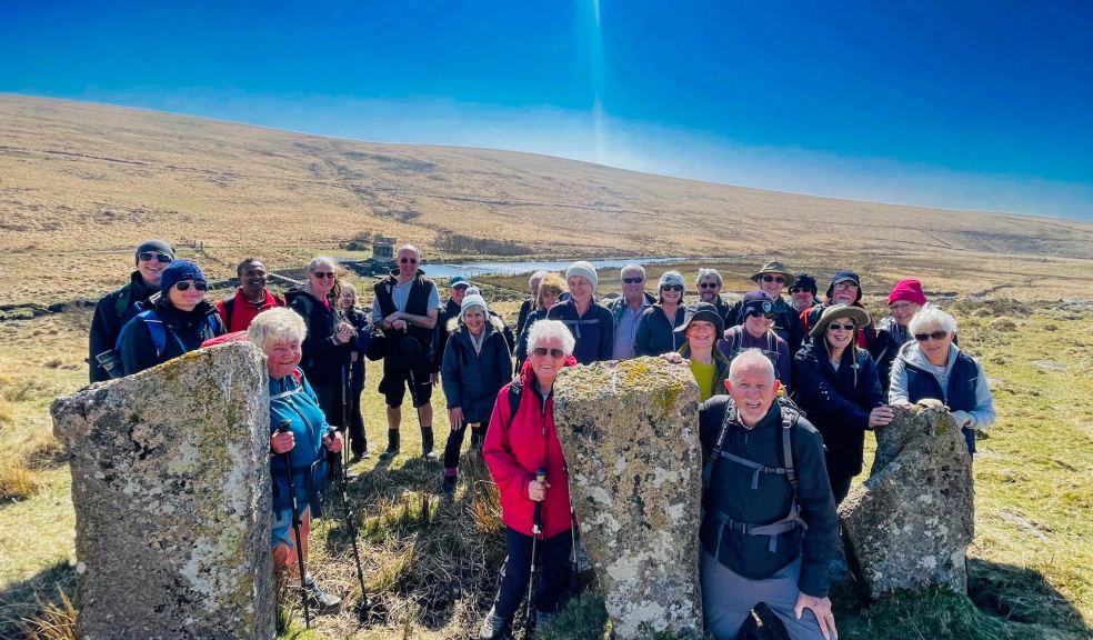 Group members exploring Dartmoor near Swincombe reservoir