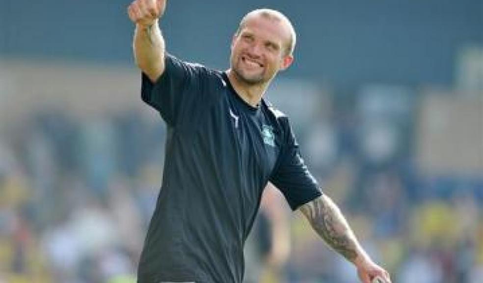 Warren Feeney scored the winner in Plymouth Argyle's 1-0 win at Tiverton Town. Image courtesy of Plymouth Argyle FC.