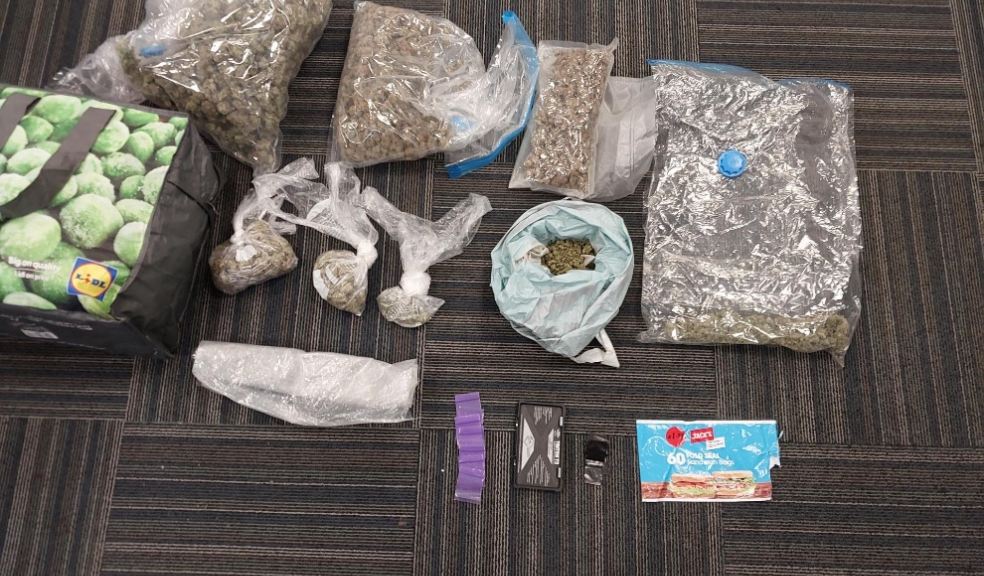 Photo caption: he cannabis seized by the neighbourhood police team