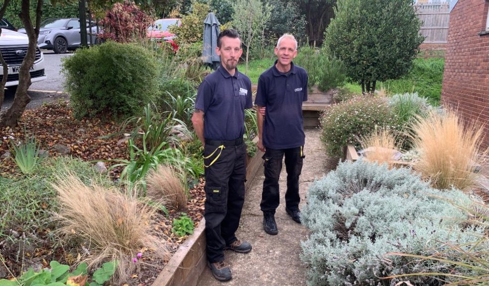Dave McCarthy and James Gallagher from Jack's Patch in Westbank's Sensory Garden. Photo: Westbank.