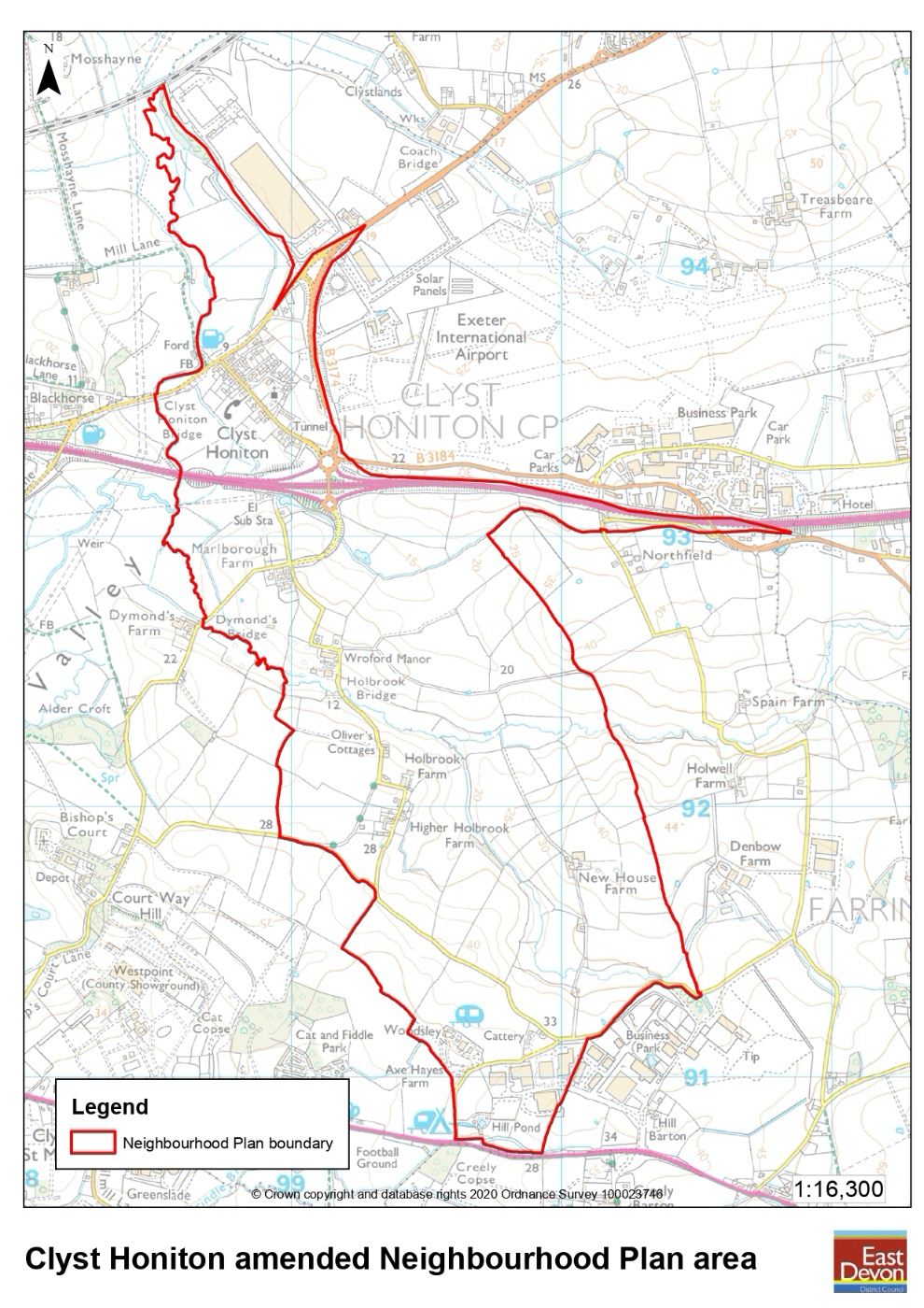 Clyst Honiton Neighbourhood Plan area