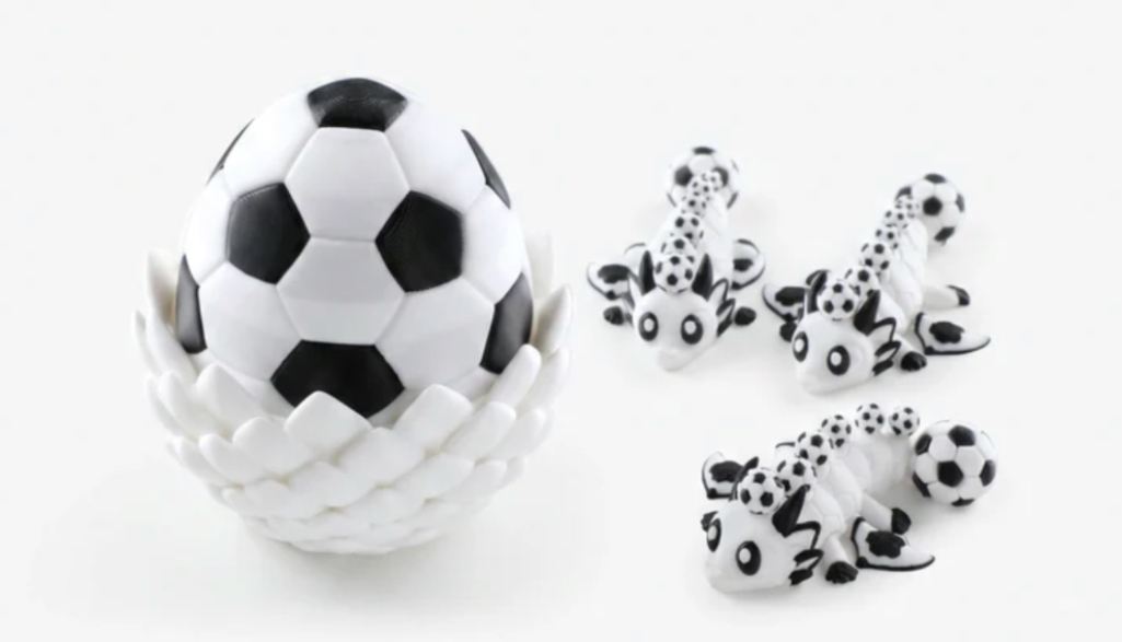 Articulated Soccer Football Dragon and Egg