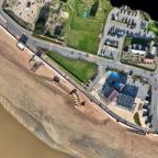 Aerial view of Exmouth Seafront