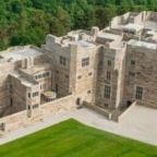 Castle Drogo sky view of building
