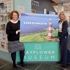 Clare Phillips Visitor Centre Manager, and colleague Jo Thomas, from Plymouth Tourist Information Centre;