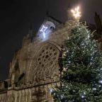 Exterior of Exeter Cathedral during Advent 
