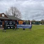 Heathcoat Cricket Club vice-chairman Chris Salter, Edenstone sales consultant Darren Kellaway, and Heathcoat Cricket Club chairman Dean Edwards, by the side of the new digital scoreboard and pavilion