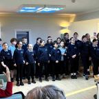 Holsworthy CoE Primary School singing to residents 