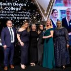 Photo caption: Left to right Steve Ford (Editor of Nursing Times), Natalie Evans (Practice Placement and Learning Coordinator), Nikki Leach (Nursing Lecturer - Registered Adult Nurse), Kayleigh McGinty (Nursing Lecturer - Registered Children's Nurse), Ell