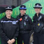 PC Deb Hart (left) with Plymouth neighbourhood officers PCSO Ella Dowers (centre) and PC Kristy Monk