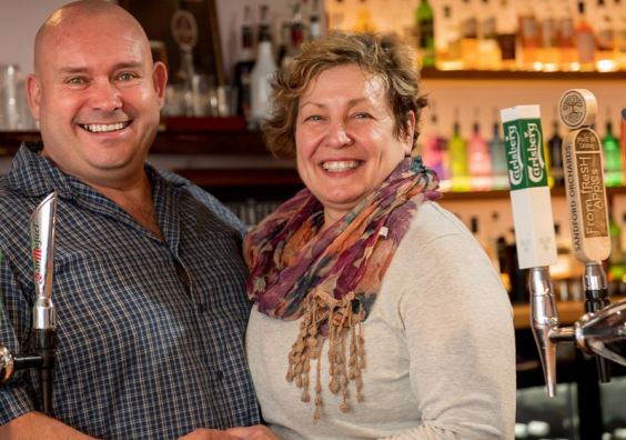 Mike and Jacqui Down, owners of The Volunteer Inn Mike and Jacqui Down, owners of The Volunteer Inn
