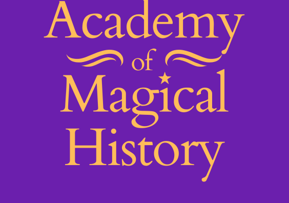 Academy of Magical History - 2-day online conference A square logo with gold lettering reading 'Academy of Magical History' on a purple background