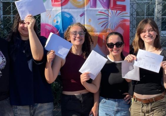 Pupils celebrating success