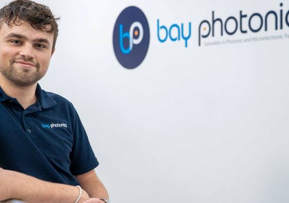 Jack Faulkner who is an engineering technician degree apprentice at Bay Photonics