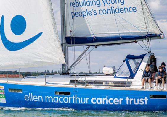 Emctrust boat solent hero with young people on board