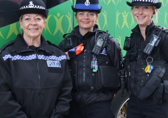 PC Deb Hart (left) with Plymouth neighbourhood officers PCSO Ella Dowers (centre) and PC Kristy Monk