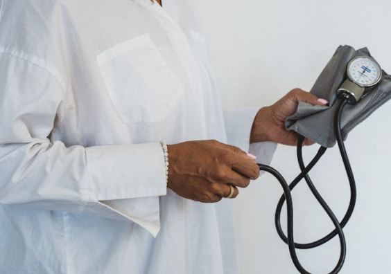 A worker undergoing an occupational health assessment before being cleared for height work