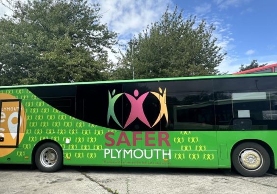 Safer Plymouth green bus