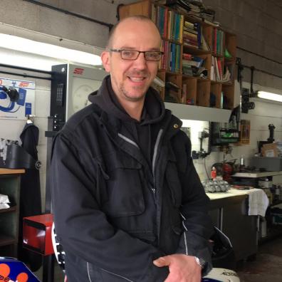 Devon Freewheelers: Photo shows Jessi Little in his Offwell workshop.  Credit: Devon Freewheelers