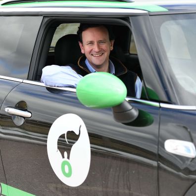 Man sitting in Lightfoot Car