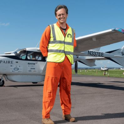 Photo of Frazer-Nash in front of airplane