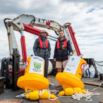 Dr Jean-Luc Solandt, Principal Specialist of Marine Protected Areas at Marine Conservation Society and Howard Davies, Salcombe Distilling Co. Co-founder