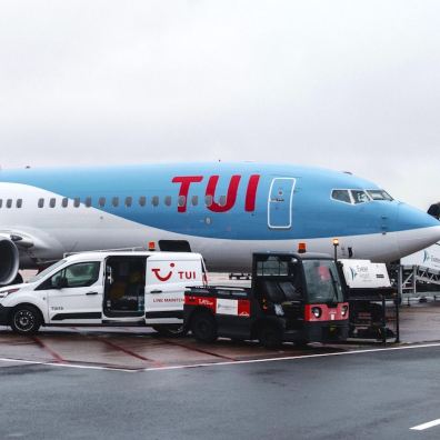 TUI aircraft at Exeter Airport