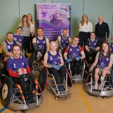 West Country Hawks celebrate their new sponsorship deal with Enable Law colleagues