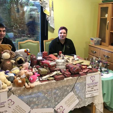 pop-up table at Butterfly Lodge Christmas Fair 