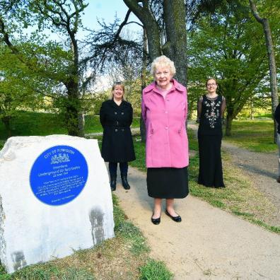 Blue plaque unveiled in honour of Plymouth air raid shelter