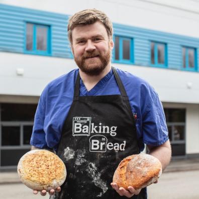 James Potter, whose extraordinary career includes a number of firsts, with some of the bread for whi