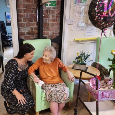 Joanna Bryant turns 100 at Butterfly Lodge