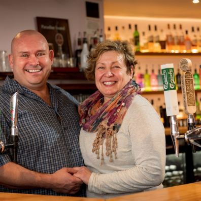 Mike and Jacqui Down, owners of The Volunteer Inn