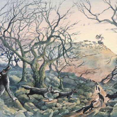 Black dogs by Old Crockern illustration by Gina Hemery 