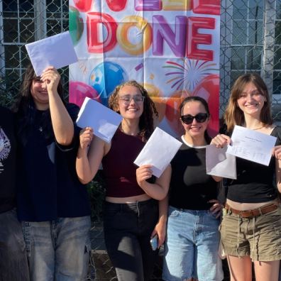 Pupils celebrating success