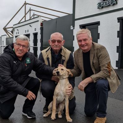 Pictured L-R:  Paul Hart, Stanley Cartwright & former captain Leigh Cooper