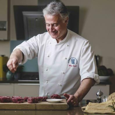 Peter Gorton prepares Lovaton Farm fillet steaks