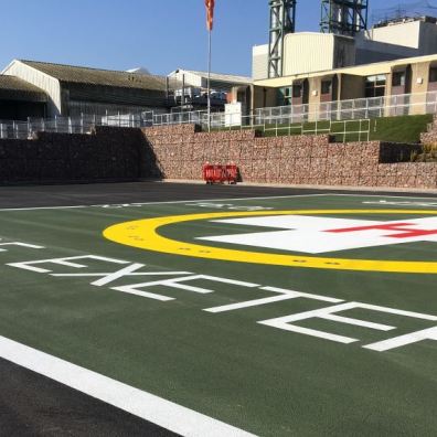 Helipad at Royal Devon and Exeter Hospital