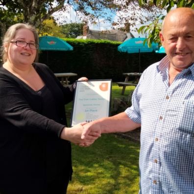 Presentation of Regional Cider Pub Of The Year Certificate to Tom Cobley Tavern