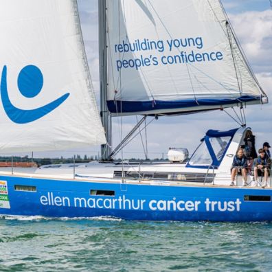 Emctrust boat solent hero with young people on board