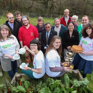 Clare Ryan-Dodd (second left) along with Exeter University staff, students and local residents will all be contributing to this year’s Big Lunch