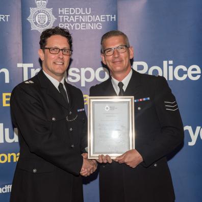 Sgt Curtis with Ch Supt Allan Gregory