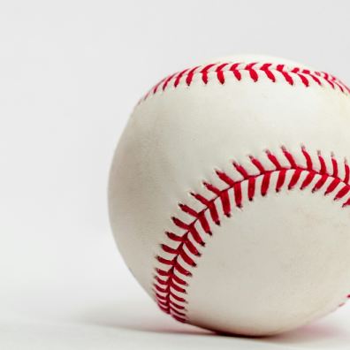 A baseball on a white background