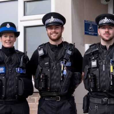 Photo caption:hows (left to right) PCSO Sarah Reece, PC Ross Buckler and PC Tom Driver from the Sidm