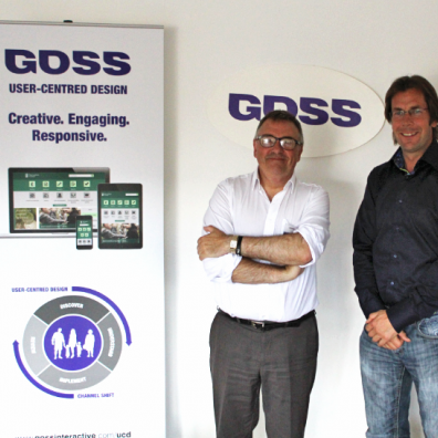 Tudor Evans and Robert McCarthy, Chief Executive Officer at GOSS Interactive