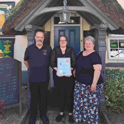 National Cider Pub of the Year presentation to the Tom Cobley Tavern